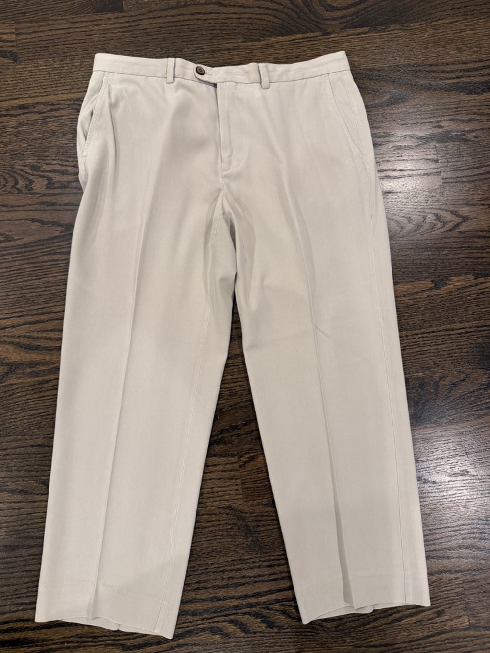 Tommy Bahama Men's Light Cream Pleated Dress Pants